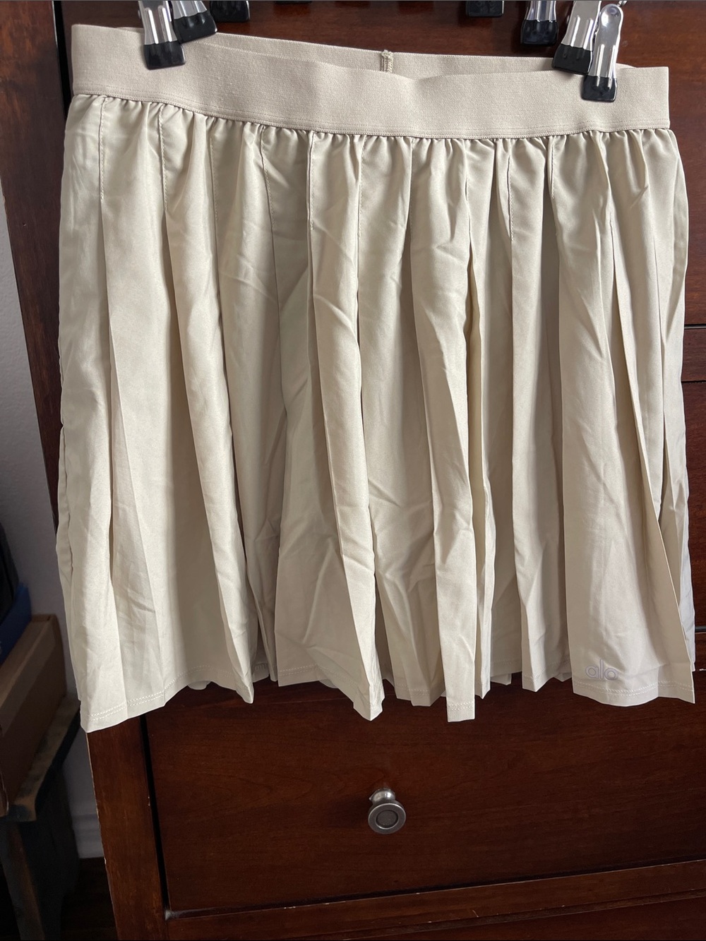 Pleated Khaki Women's Tennis Skirt